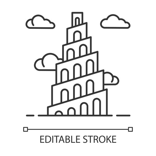 Вавилонская башня рисунок легкий