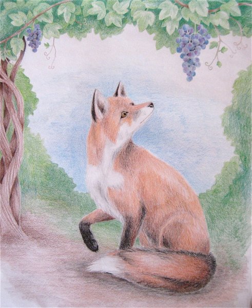 Лиса и виноград басня Крылова
