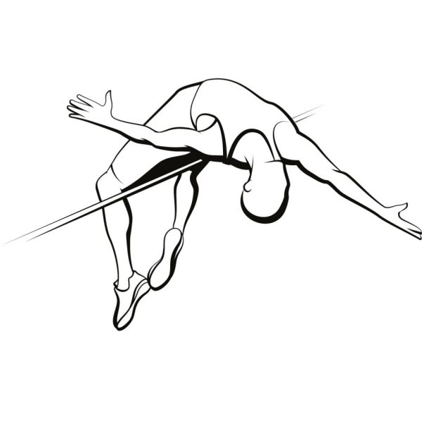 Прыжки в высоту вектор