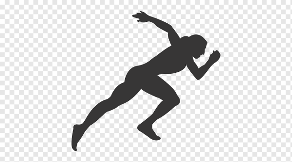 Силуэт спортсмена бегуна