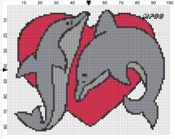 Мышки орнамент для вышивания