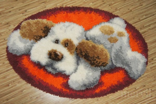 Белый мишка вышивка