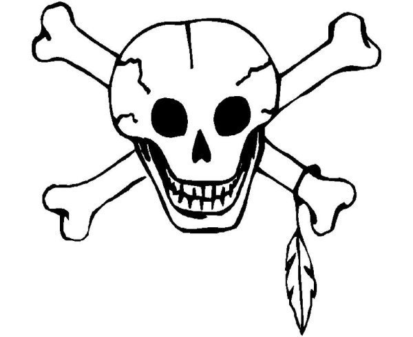 Раскраски страшные черепа