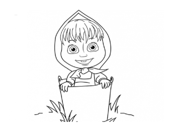 Маша из мультика Маша и медведь рисунок