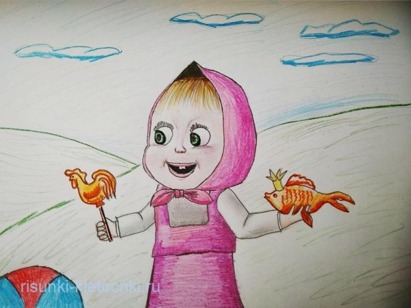 Раскраски Маша Маша из мультика Маша и медведь