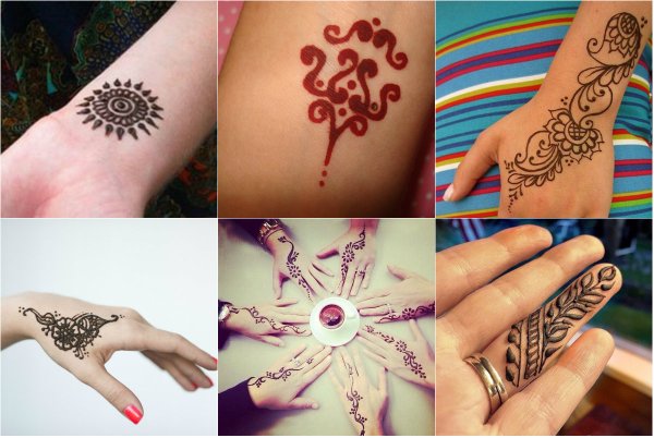 Мехенди на руке легкие