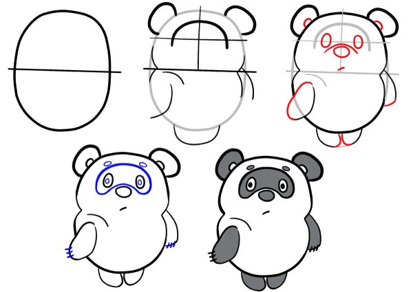 Поэтапное рисование собаки для детей