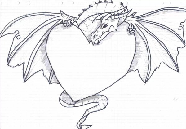 Рисунок дракона для срисовки