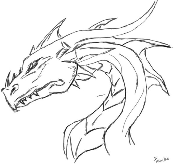 Дракон для срисовки