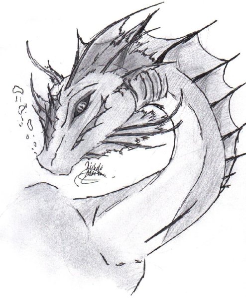 Дракон карандашом для срисовки