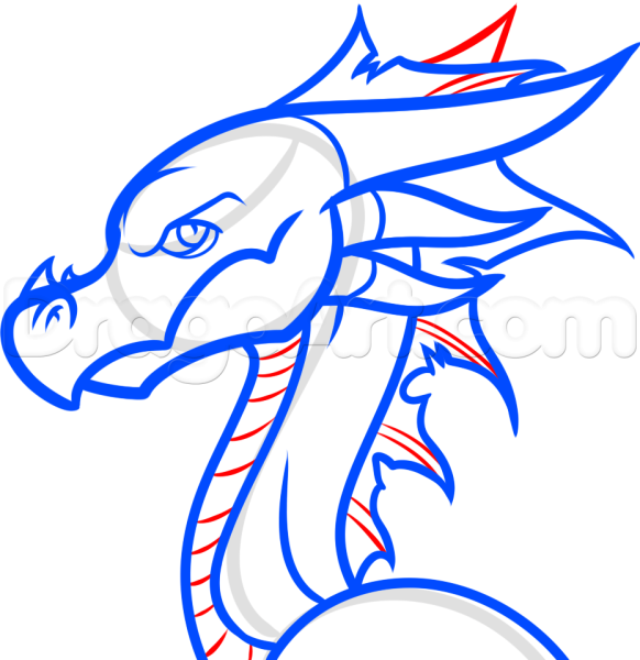 Рисунок дракона для срисовки легкие