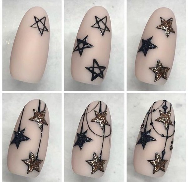 Простой рисунок на ногти сама