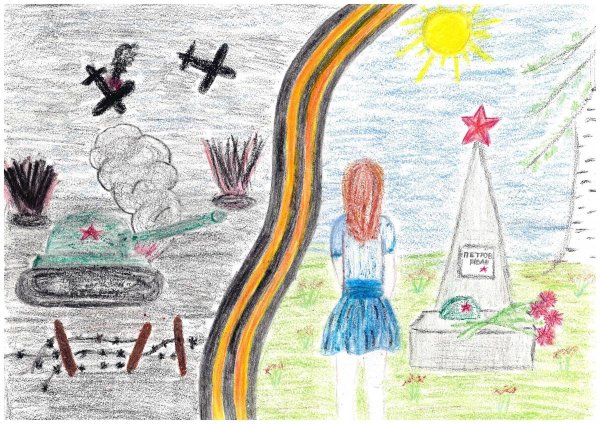 Детские рисунки на тему война