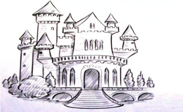 Раскраска замок