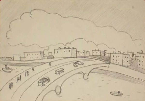 Рисунки для срисовки город