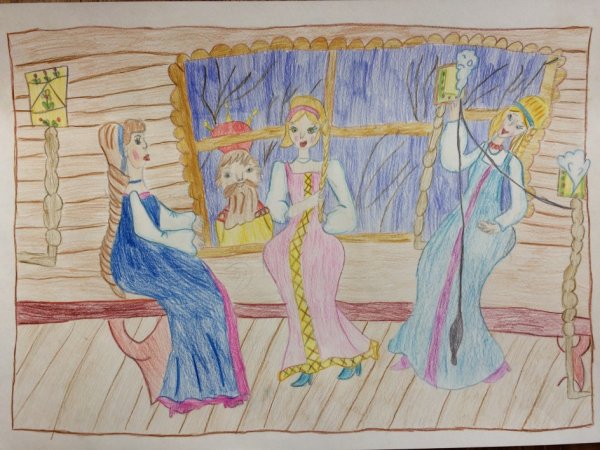 Три девицы под окном пряли