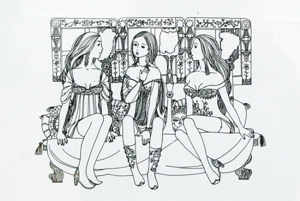 3 Девицы рисунок