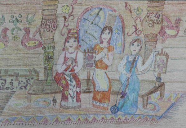 Сказка три девицы под окном