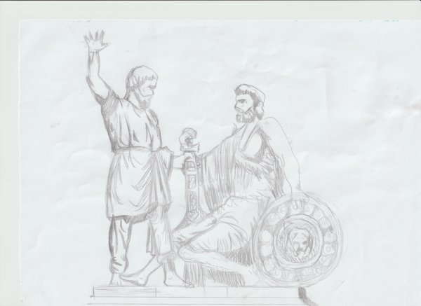 Рисунок памятник Минина и Пожарског