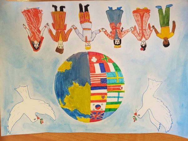 Рисование Дружба народов подготовительная группа