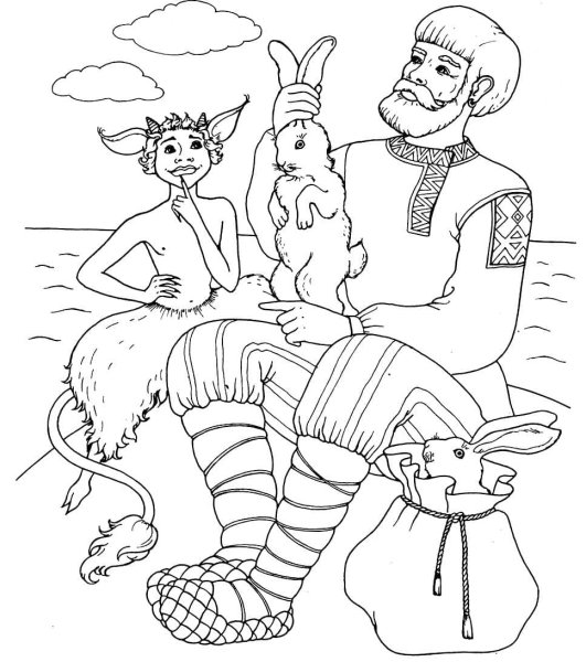 Сказка о попе рисунок