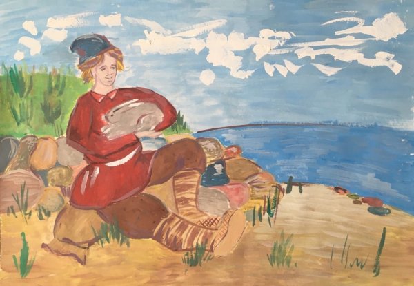 Рисунок о попе и его работнике Балде