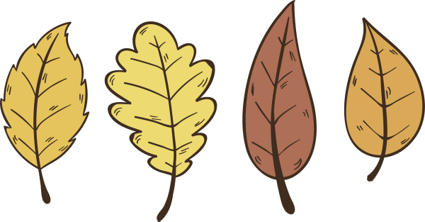 Осенние листья для срисовки