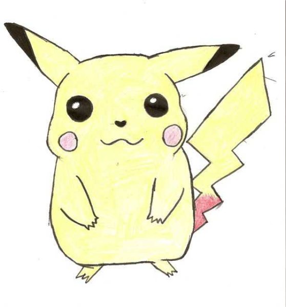 Пикачу для срисовки легкие