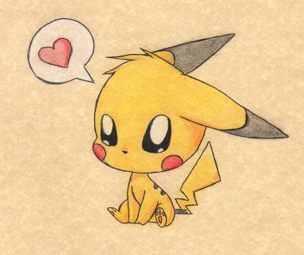 Как рисовать покемона Пикачу
