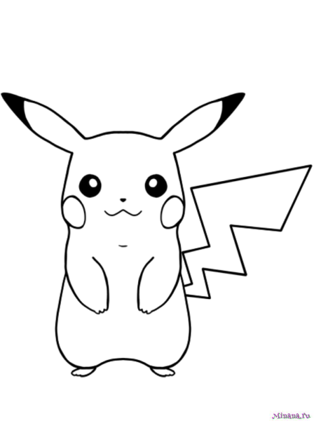 Пикачу картинки для срисовки