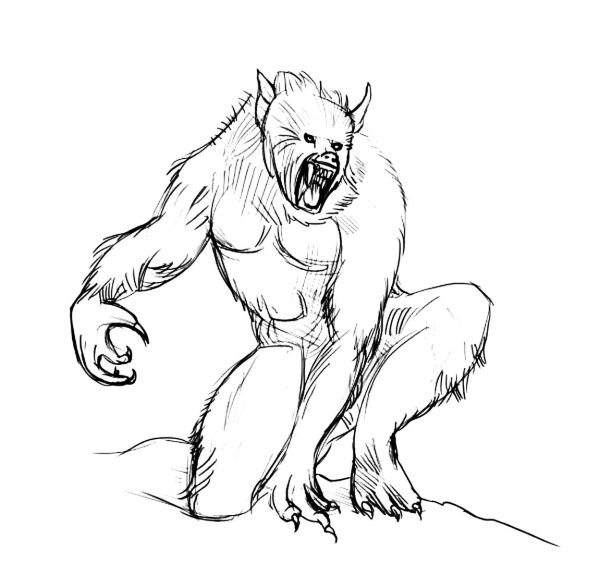 Раскраска оборотень