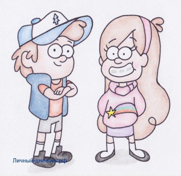 Скетчбук. Гравити Фолз (Диппер и Мэйбл)