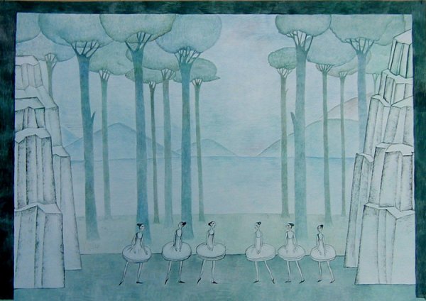 Эскиз декорации к опере Мусоргского Хованщина