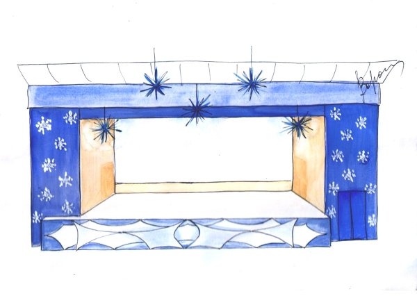 "Эскиз декорации к балету "Шехерезада"" 1916