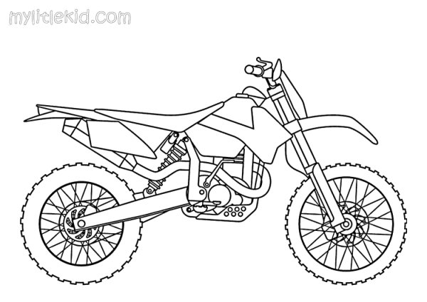 Питбайк сбоку рисунок
