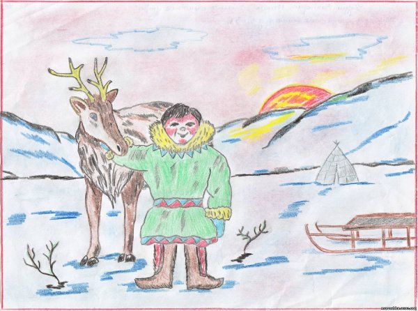 Рисунок на тему тундра