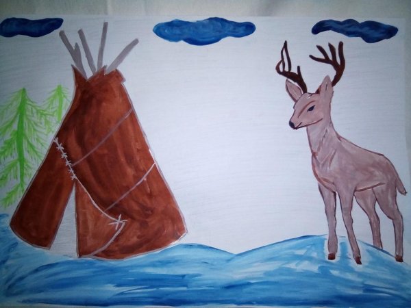 Рисование оленя в подготовительной группе