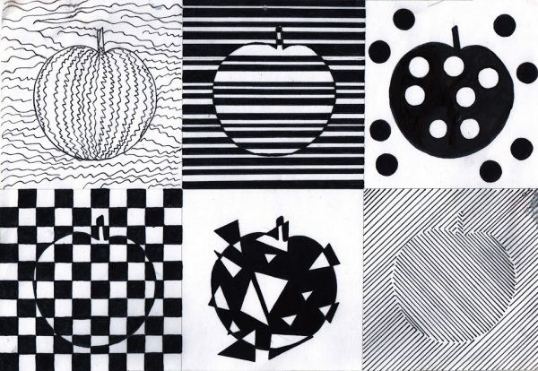 Точка линия пятно в композиции