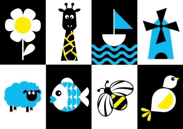 Контрастные изображения для новорожденных