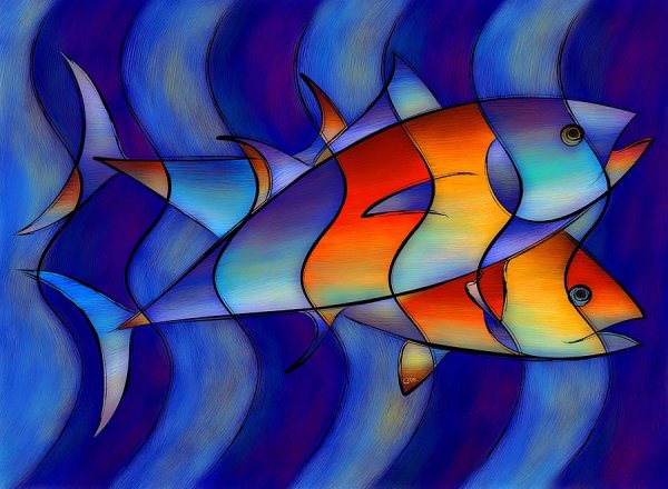 Рыбы композиция