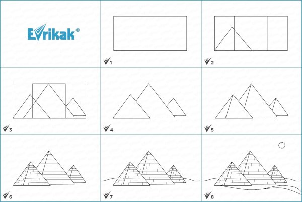 Пирамида Хеопса поэтапно