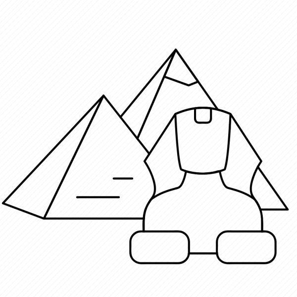 Трафарет пирамиды Египта