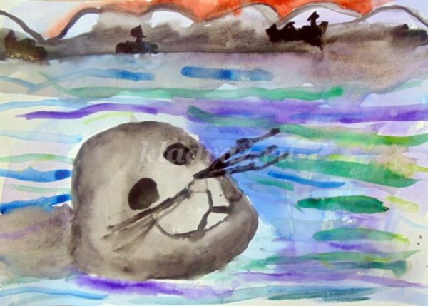 Рисунки про Байкал детские