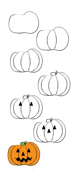Нарисовать тыкву