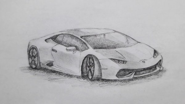 Lamborghini Huracan карандашом