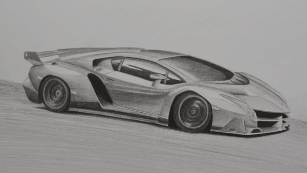 Суперкары карандашом