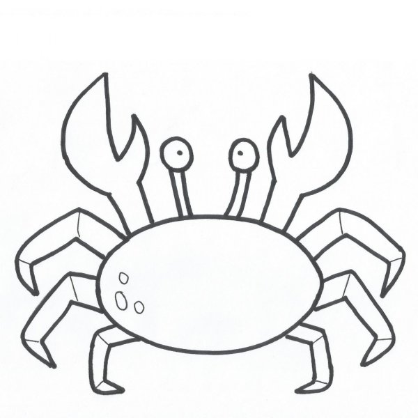 Краб трафарет для детей