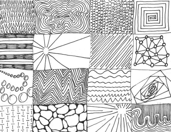 Зентангл Сова эскиз