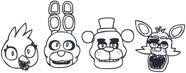 Рисунки ФНАФ легкие для начинающих