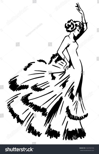 Испанка легкий рисунок